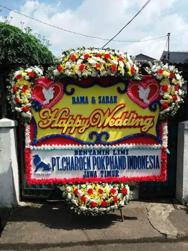 Karangan Bunga Pernikahan aula rumah jabatan gubernur kalimantan tengah